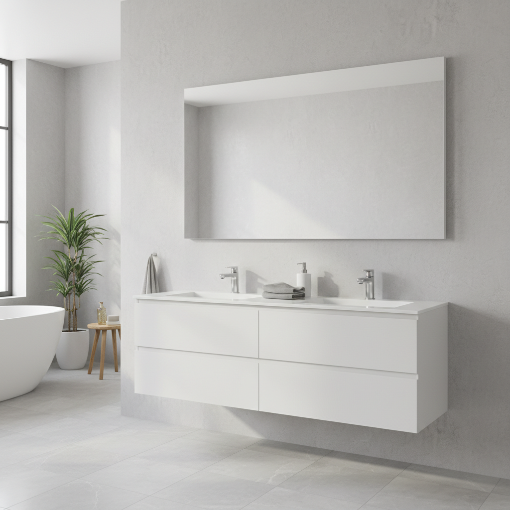 Wall-Mounted Bathroom Mirror Large Size Guide Bought in Summer, Tested in Winter: The Spatial Stress Nobody Plans For