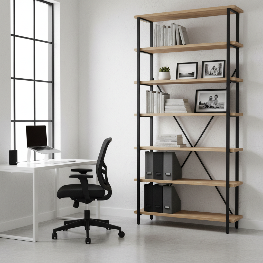 Shelves Wobbling or Space Wasted? Telling Two Industrial 5 Tier Metal Bookshelf Home Office Setup Problems Apart by Their Root Cause