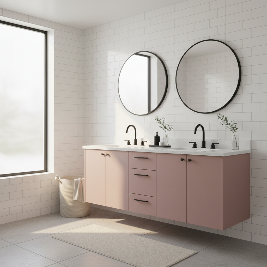Pink Modern Bathroom Vanity Style and Storage Upgrade: A Room-by-Room Guide to Transforming Your Space