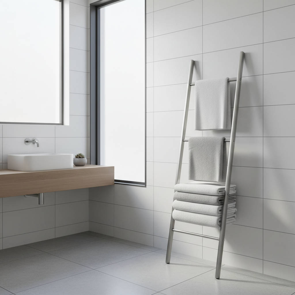 A Stainless Steel Bathroom Towel Ladder Rack You Only Need Once: Style That Lasts, Not Rust That Wears