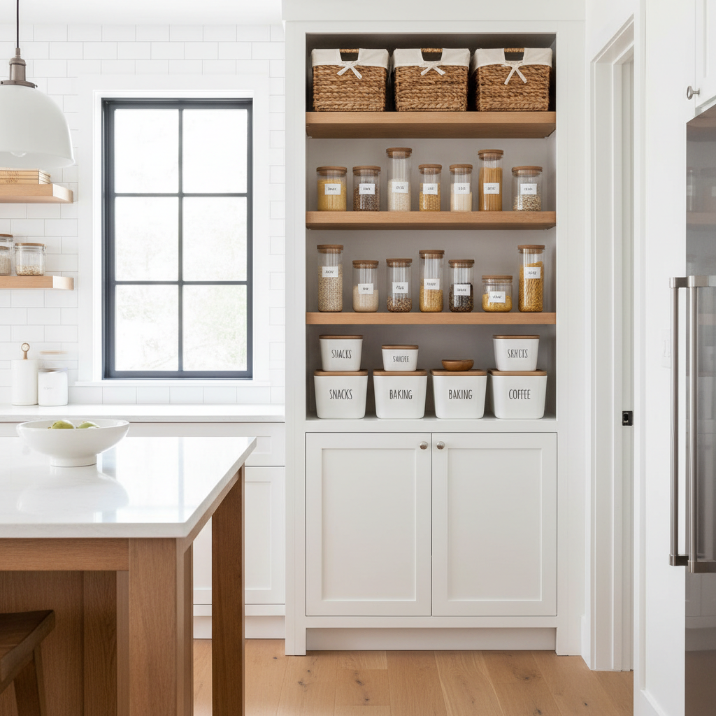 Wasted Space In, Smart Storage Out: What Newer Farmhouse Kitchen Pantry Cabinet Tall Storage Ideas Traded Away
