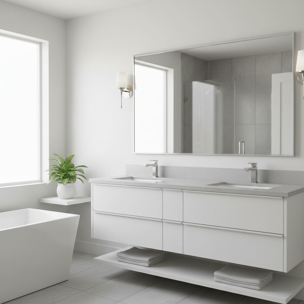 Modern Bathroom Vanity Wall Sconce Lighting Tips on a Tight Budget: Flattering, Functional Light You Can Achieve Without Spending a Fortune