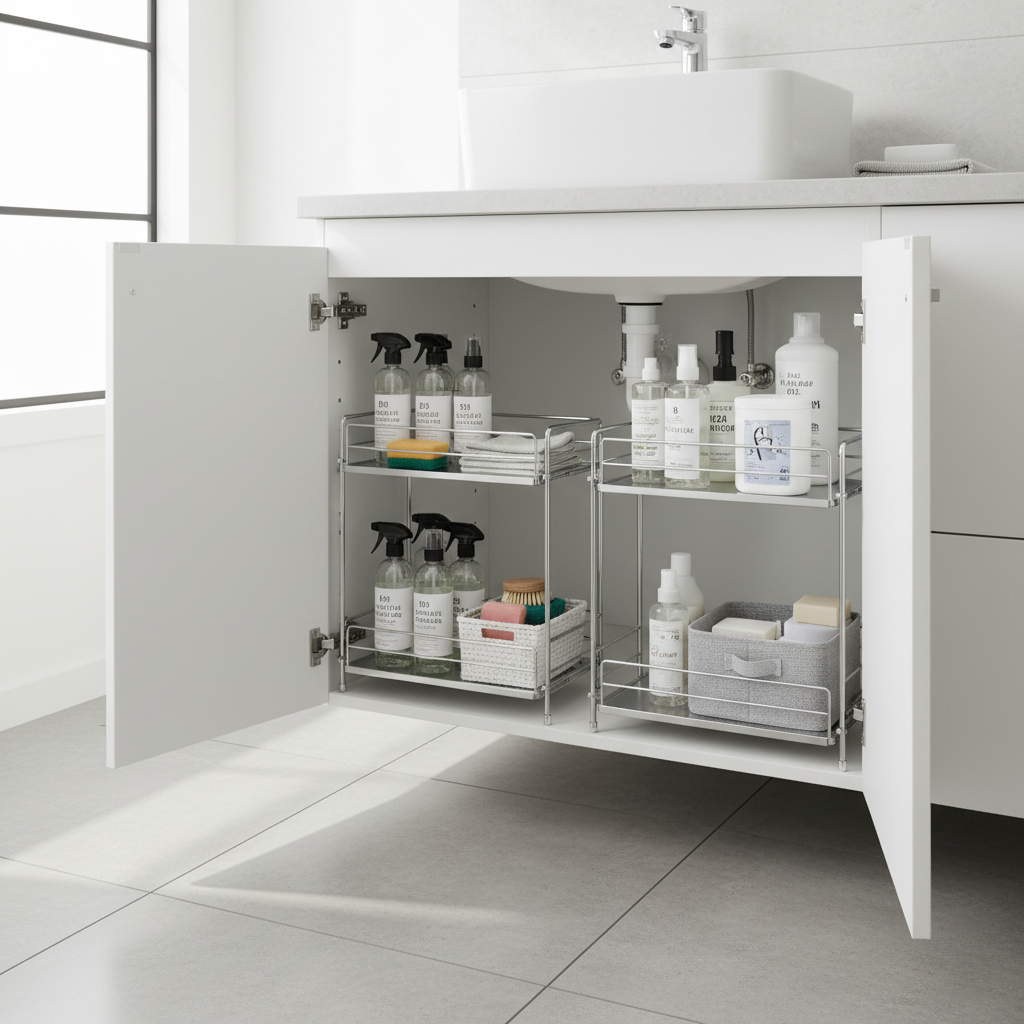 Matching Under Sink Cabinet Organizer Storage Solutions to Your Bathroom: A Practical Layout and Material Guide for Clutter, Cramped Pipes, and Awkward Corners