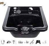 Square Plastic Shampoo Bowl w/Floor Cabinet, Shampoo Chair, Towel Cabinet - Image 2