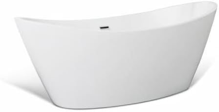 Empava Luxury 67 inch Acrylic Freestanding Bathtub Contemporary Soaking Tub - Image 8