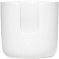 Public Goods Ceramic Cleansing Rounds Holder | Matte White Stoneware Makeup by PublicGoods