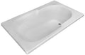 Carver Tubs - AR6036 - Modern Acrylic Fiberglass Soaking Bathtub - White by CarverTubs