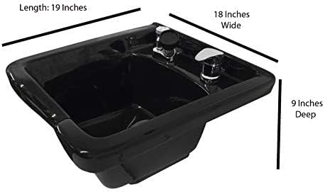 Square Plastic Shampoo Bowl w/Floor Cabinet, Shampoo Chair, Towel Cabinet - Image 3