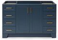 ARIEL 54" Midnight Blue Bathroom Vanity Base Cabinet, Single Sink Configuration by Ariel
