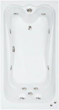 72 in. x 36 in. Elite Series Acrylic Rectangular Drop-In Whirlpool Bathtub by WATERTECH