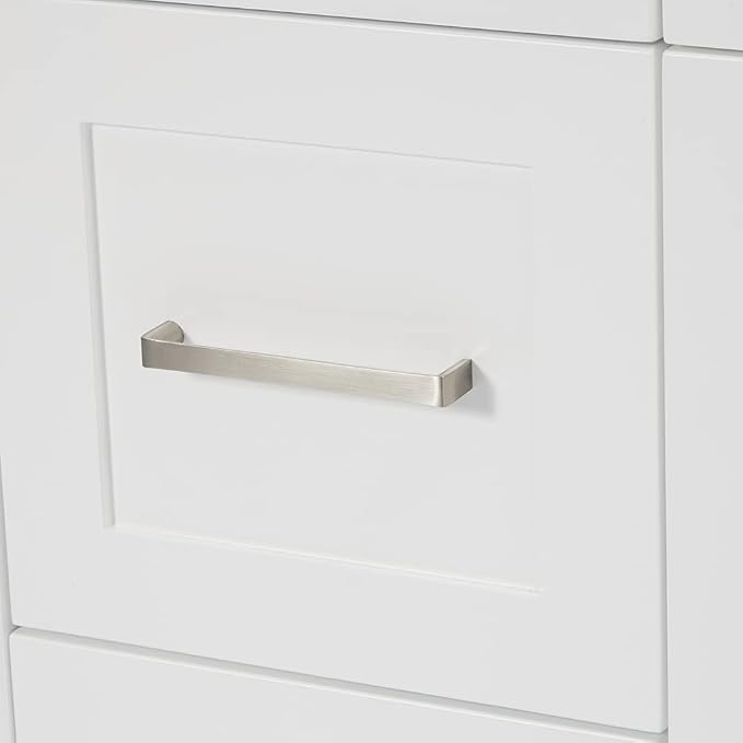 ARIEL 73" White Double Vanity 1.5" Edge Pure White Quartz Countertop & Splash - Image 8