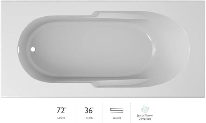 Jacuzzi SIGNATURE Acrylic Drop-In Bathtub, Soaking Sanctuary, Slip Resistant by Jacuzzi