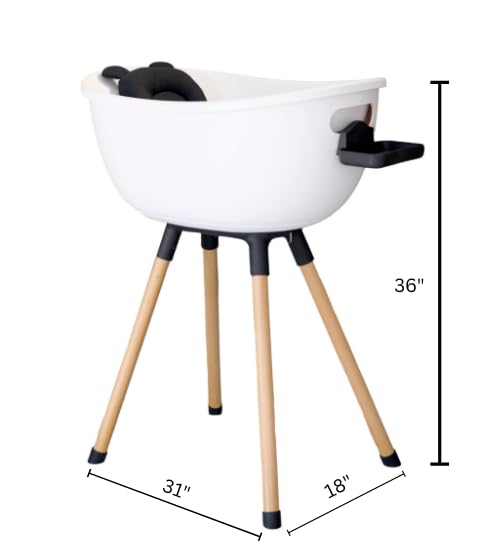 Luxury Baby Bathtub with Wooden Stand – 3-Stage Convertible, Ergonomic & - Image 3