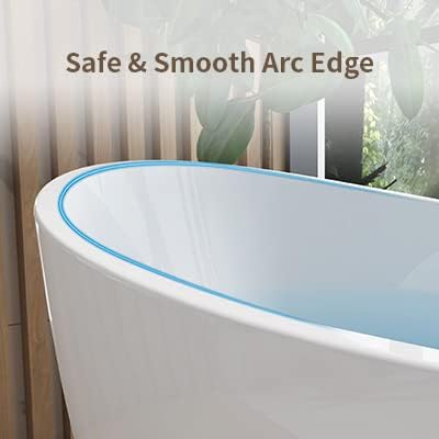 67" Lucite Acrylic Freestanding Bathtub, Double Slipper Shape Contemporary - Image 8