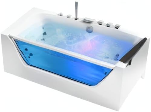 Empava 59 in. Acrylic Alcove Whirlpool Bathtub - Image 14