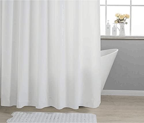 Clawfoot Tub Shower Curtain 180x60 Inch White Liner All Warp Around Extra Wide - Image 3