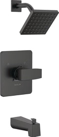 Delta Faucet Modern 14 Series Matte Black Shower Faucet, Tub and Shower Trim Kit by DeltaFaucet