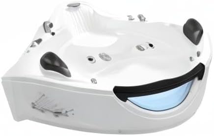 Empava 2 Person Whirlpool Bathtub, Corner Jetted Bathtub - Image 14