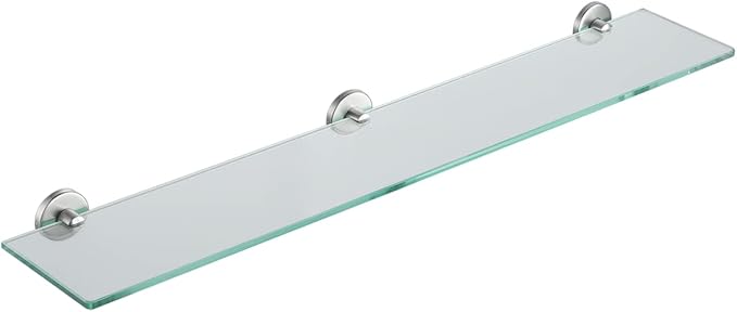 JQK Bathroom Glass Shelf, Tempered Glass Shower Storage 30 by 5 inches by Homeimprovement