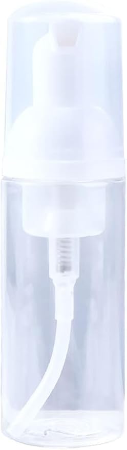 Clear Plastic Foam Pump Bottle Set, 30/40/50/60ml Portable Travel Mini Cosmetic by Unknown