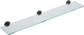 JQK Bathroom Glass Shelf Black, Tempered Glass Shower Storage 30 by 5 inches by Homeimprovement