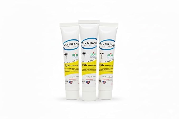 GLY MIRACLE SUN SPF30 Sunscreen Travel Lotion Tubes Apricot Breeze – Non-Greasy by GlyMiracle