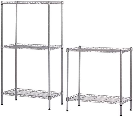5 Tier Storage Racks Shelving, Heavy Steel Pantry Shelves, Adjustable Wire - Image 4