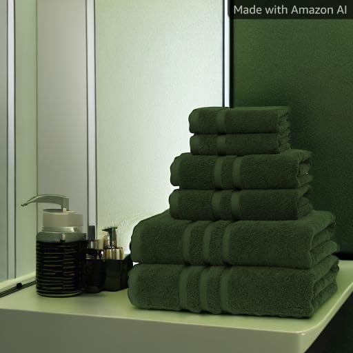 Veteran Textile LLC, Luxury Hotel & Spa, Turkish Cotton Dark Green Towels - Image 8