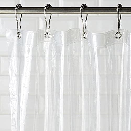 Clawfoot Tub Shower Curtain 180x70 Inch Clear Liner All Warp Around Extra Wide - Image 4