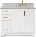 ARIEL Taylor 43 Inch White Bathroom Vanity by Ariel