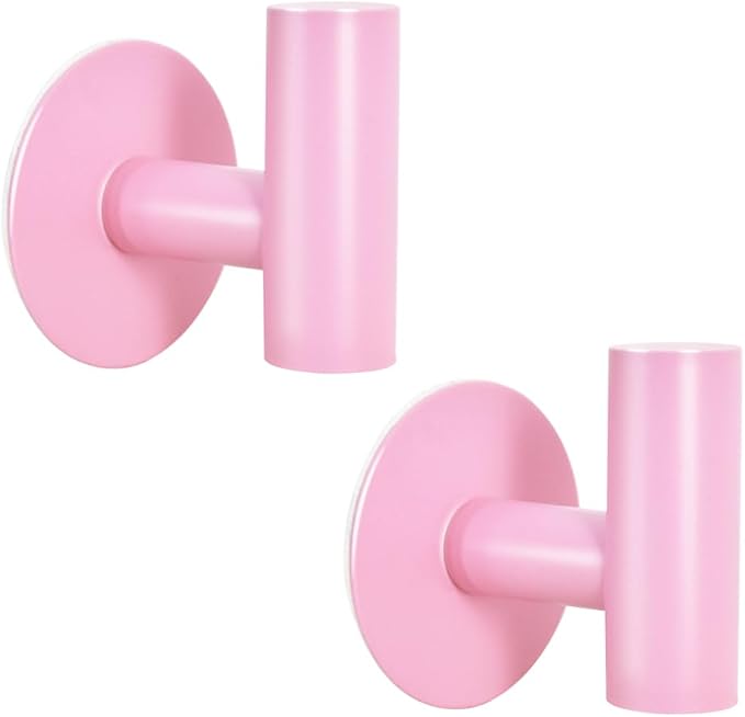Vuzvuv Adhesive Hooks Pink SUS304 Stainless Steel by Vuzvuv