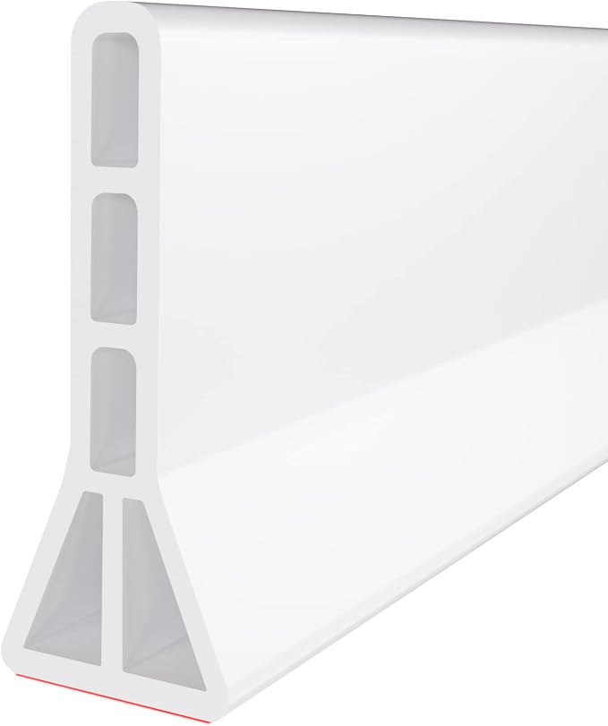 3" High Shower Threshold Water Dam 118 IN Collapsible Shower Water Splash Guard by Raycity