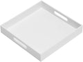 Glossy White Sturdy Acrylic Serving Tray by KEVLANG