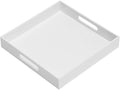 Glossy White Sturdy Acrylic Serving Tray by KEVLANG
