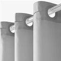 Furlinic No Hook Stall Shower Curtain, Light Grey, Hotel Style by Furlinic