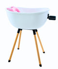 Luxury Baby Bathtub with Wooden Stand – 3-Stage Convertible, Ergonomic & by BabuBath