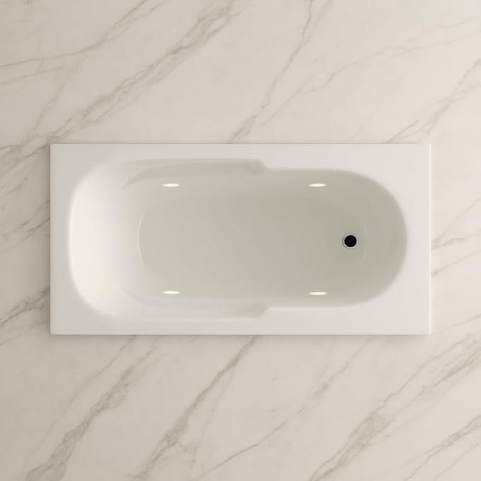 Carver Tubs - AR6032 - Modern White Fiberglass Soaking Bathtub - Image 2