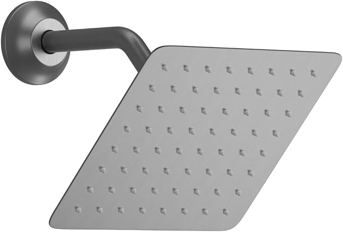AYIVG Square 304 Stainless Steel 8 Inch Wall Mount Rain Shower head by ToMakeYourBathroomExtraord