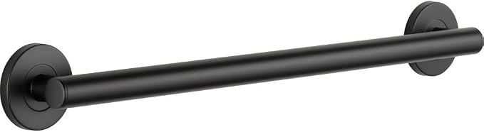 DELTA FAUCET 41824-BL Contemporary Decorative ADA Grab Bar 24 in, Matte Black by DeltaFaucet