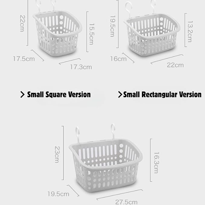 Hanging Bathroom Storage Basket – Wall-Mounted Plastic Organizer Bin - Image 5