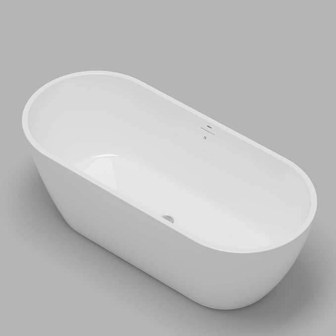 FerdY 67" Bali Elite Acrylic Freestanding Bathtub, Gracefully Shaped - Image 7