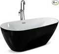 67" Freestanding Acrylic Bathtub, Deep Soaking Tub by Unknown
