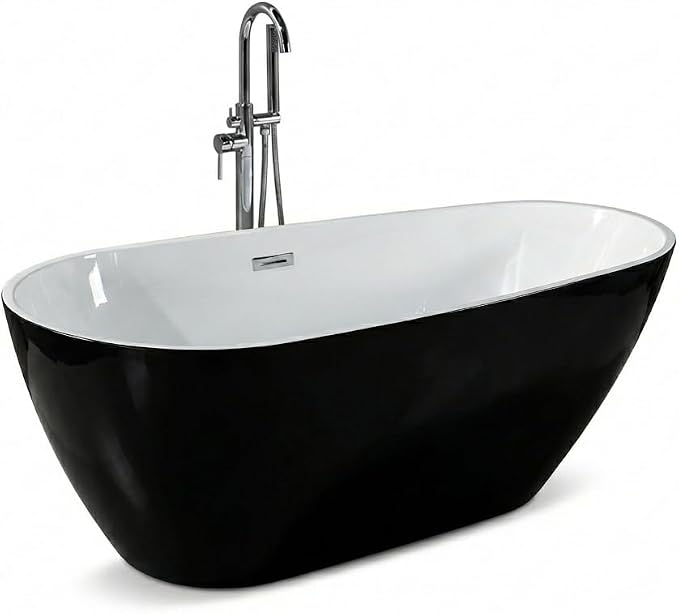 Bathtub with Upturned Ends, CUPC Chrome Drain and Overflow, Built-in Overflow by Unknown