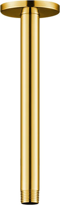 OFFO Shower Arm with Flange, Bright Gold 10 in Ceiling Mount Replacement Rain by OFFO