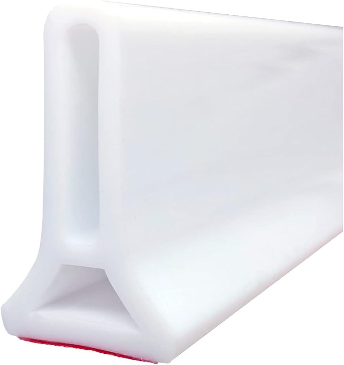 39Inch Collapsible Shower Threshold Water Dam 2" High Shower Barrier Water by Ynotus