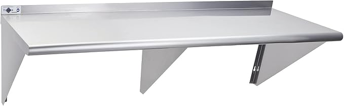 Profeeshaw NSF Stainless Steel Shelf 18” x 60”, 450 lb Commercial Shelves Wall by Profeeshaw