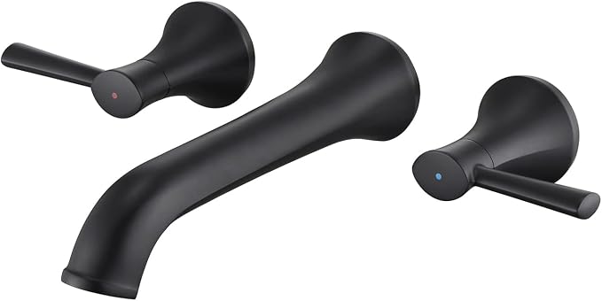 Tub Faucet Wall Mount Roman Tub Filler Black Brass Bathtub Faucets by QinkellSanitaryWare