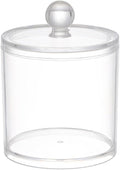 1 Pack Acrylic Qtip Holder Dispenser, Bathroom Canisters Apothecary Jar Set by Aynoo