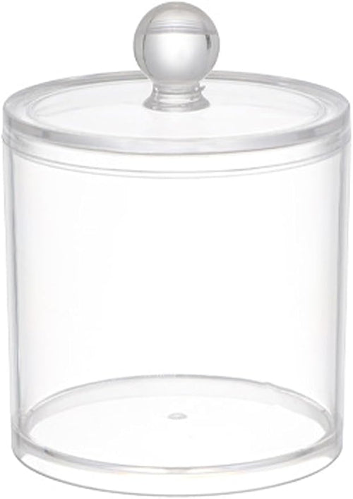1 Pack Acrylic Qtip Holder Dispenser, Bathroom Canisters Apothecary Jar Set by Aynoo