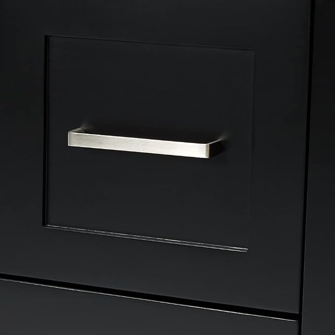 ARIEL 73" Black Double Bathroom Vanity, 1.5" Inch Thick Edge Pure White Quartz - Image 8